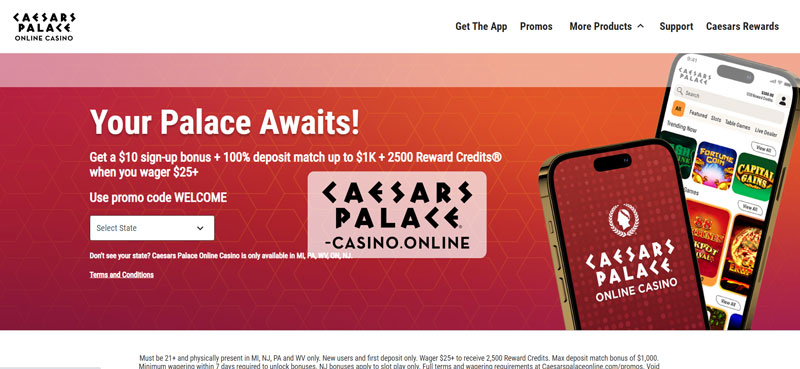Caesars Casino Online  Bonuses